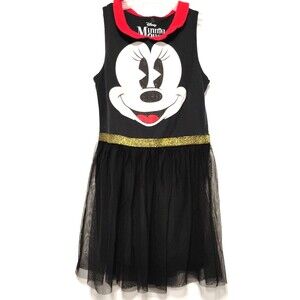 Disney Minnie Mouse Dress Girls L Halloween Black Tulle Skirt Costume Outfit